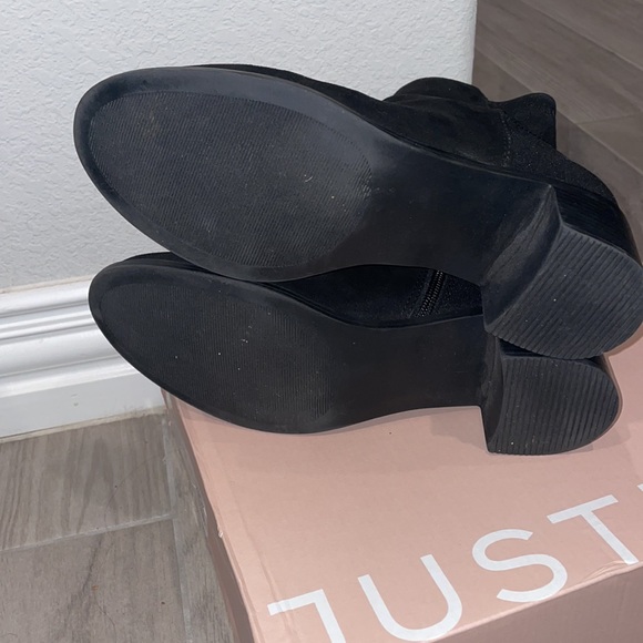 JustFab Alexis Black Ankle Booties, Women’s Size 8.5 - Picture 6 of 9